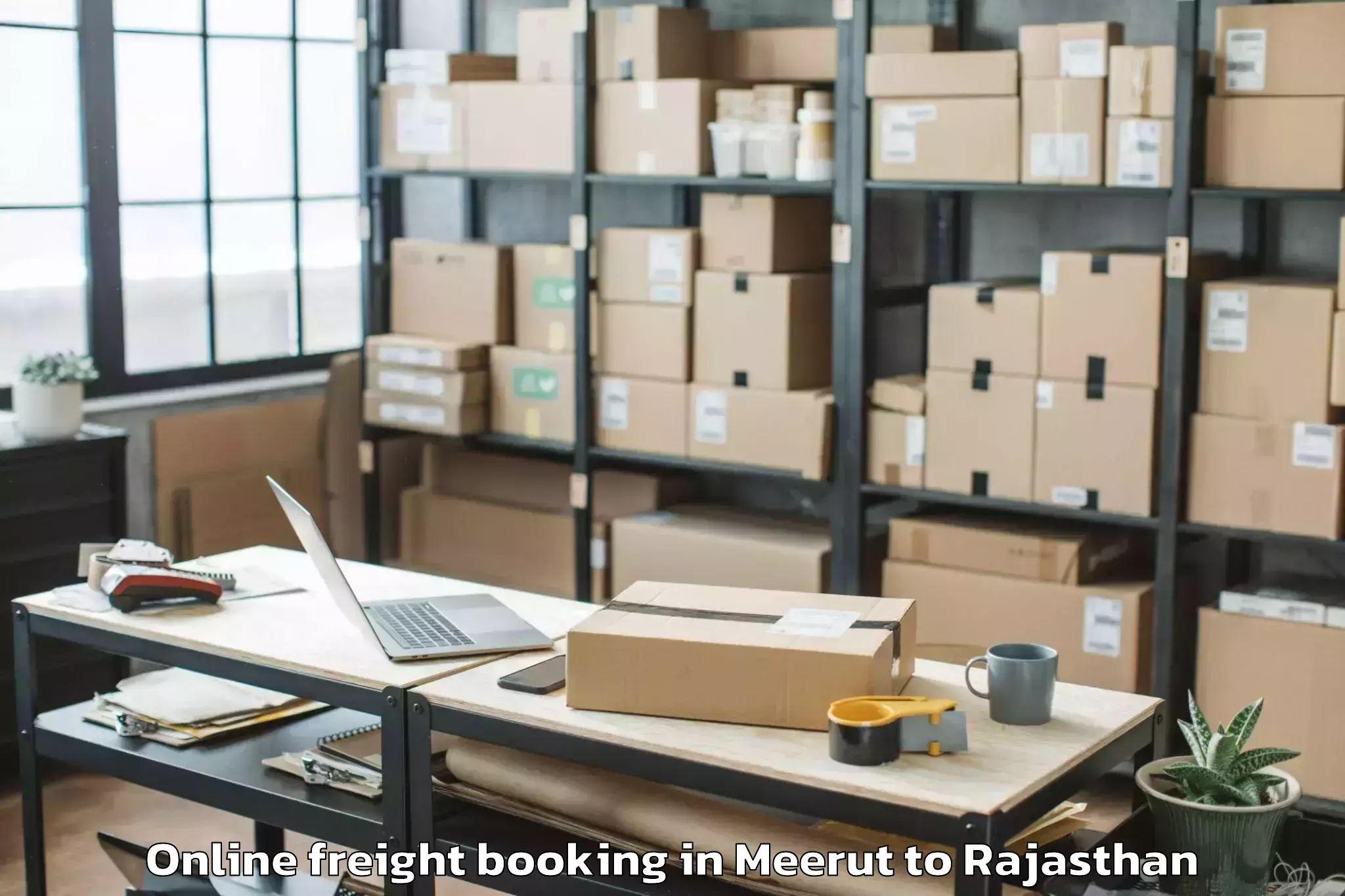 Quality Meerut to Kotputli Online Freight Booking